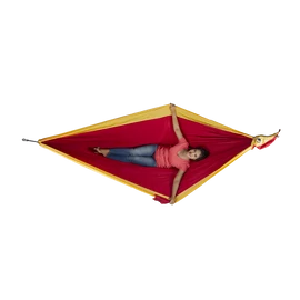 TTTM double túrafüggőágy aranysárga-bordó 2x5m ajándék kötéllel