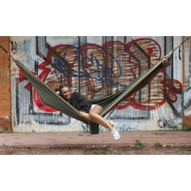 Ticket to the Moon double túrafüggőágy khaki-barna - 2x5m ajándék kötéllel