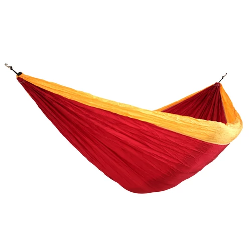 TTTM double túrafüggőágy aranysárga-bordó 2x5m ajándék kötéllel