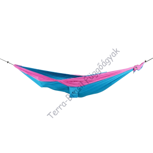 TTTM double túrafüggőágy pink-türkiz széllel - 2x5m ajándék kötéllel