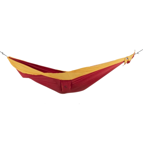 TTTM double túrafüggőágy aranysárga-bordó 2x5m ajándék kötéllel