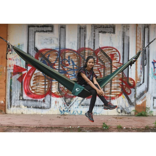 Ticket to the Moon double túrafüggőágy kék-narancs -2x5m ajándék kötéllel